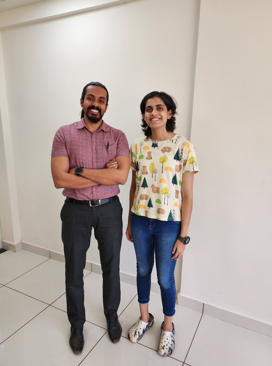 Dr. Keerthan with a colleague