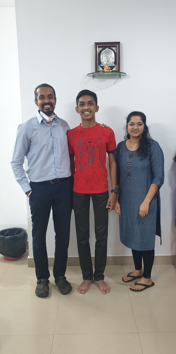 Dr. Keerthan with two colleagues