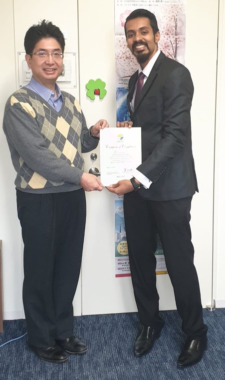 Dr. Keerthan Shashidhar at the University of Tokyo
