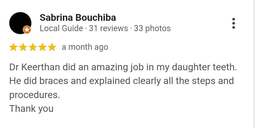 Google review screenshot